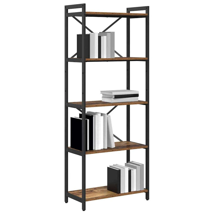 Boekenkast Oud hout 60 x 30 x 153 cm Bewerkt hout