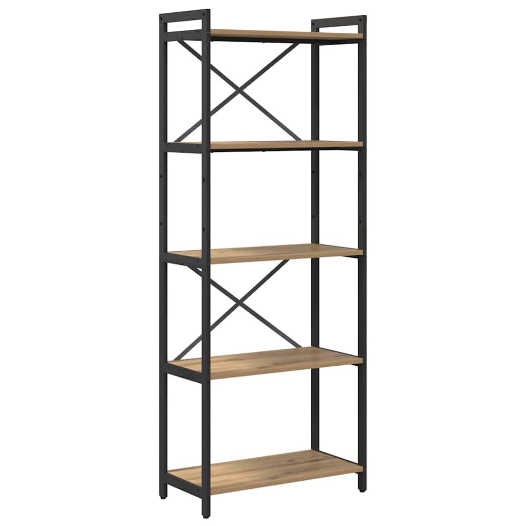 Boekenkast artisanaal eikenkleurig 60 x 30 x 153 cm