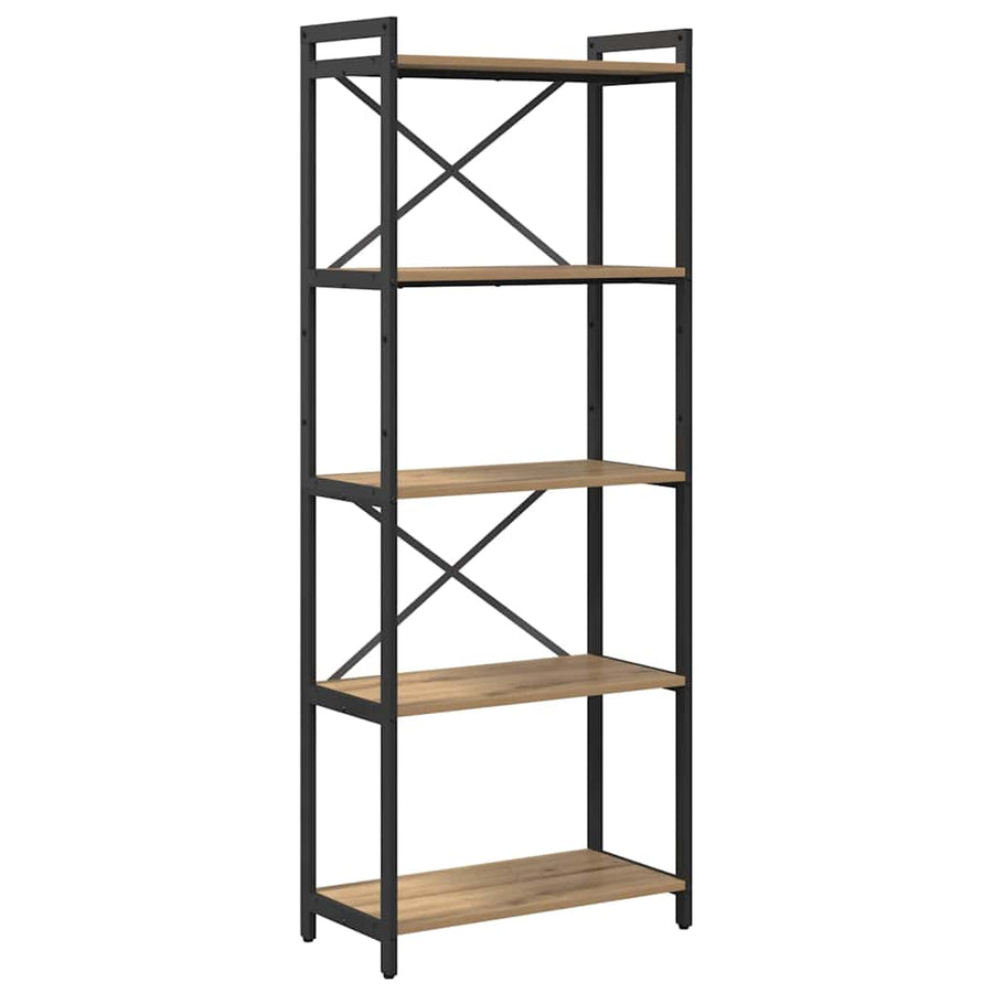 Boekenkast artisanaal eikenkleurig 60 x 30 x 153 cm