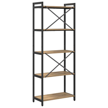 Boekenkast artisanaal eikenkleurig 60 x 30 x 153 cm