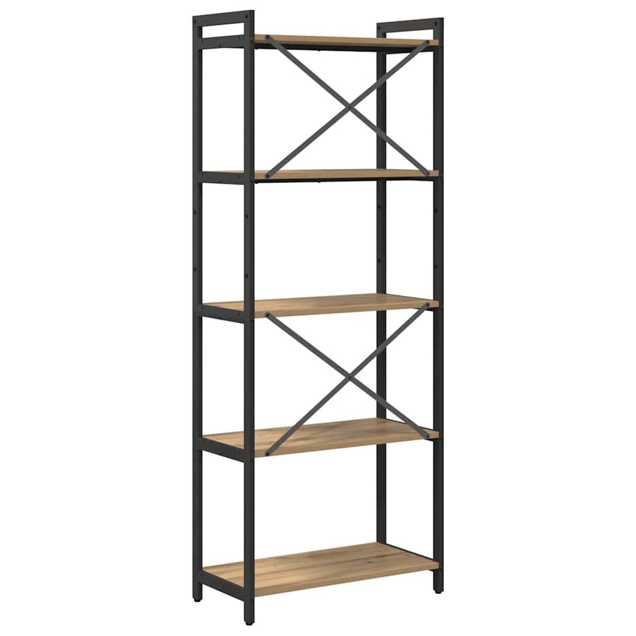 Boekenkast artisanaal eikenkleurig 60 x 30 x 153 cm