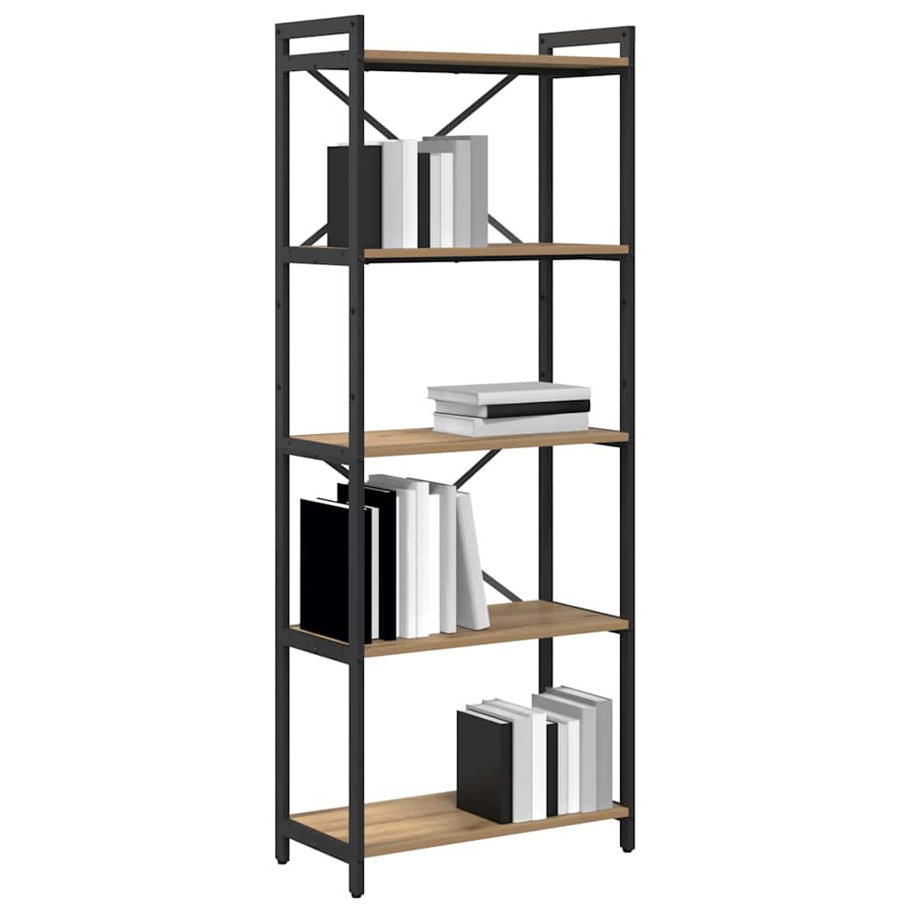 Boekenkast artisanaal eikenkleurig 60 x 30 x 153 cm