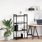 Boekenkast 60x30x118 cm bewerkt hout zwart eiken