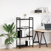 Boekenkast 60x30x118 cm bewerkt hout zwart eiken
