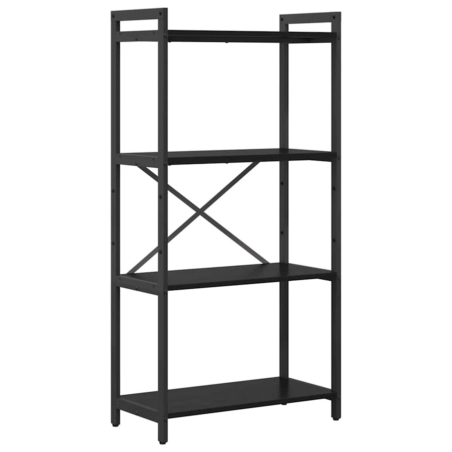 Boekenkast Zwart eiken 60 x 30 x 118 cm Bewerkt hout