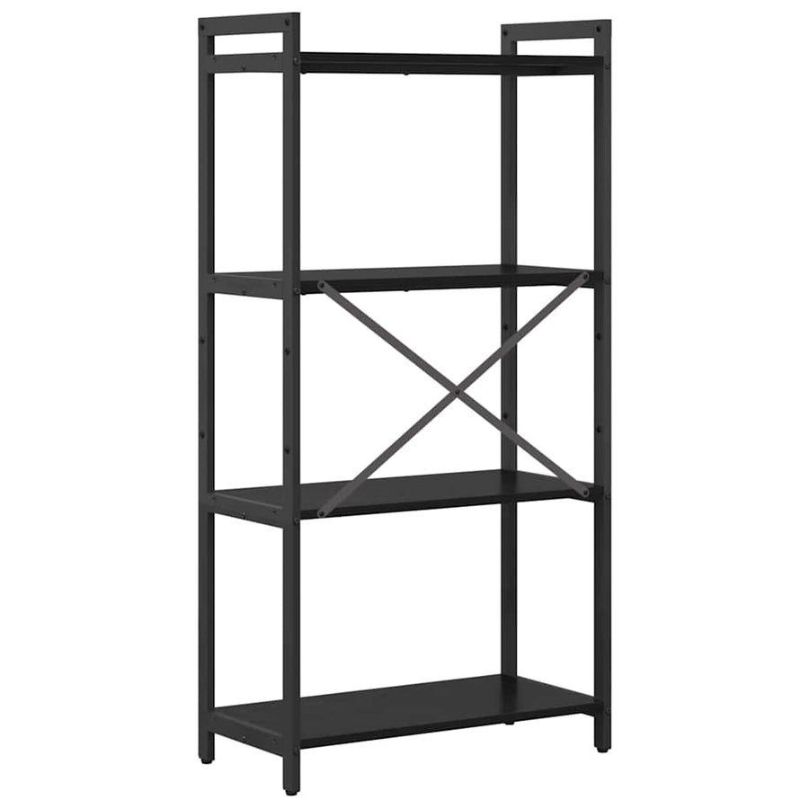 Boekenkast Zwart eiken 60 x 30 x 118 cm Bewerkt hout
