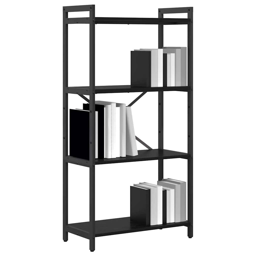Boekenkast Zwart eiken 60 x 30 x 118 cm Bewerkt hout