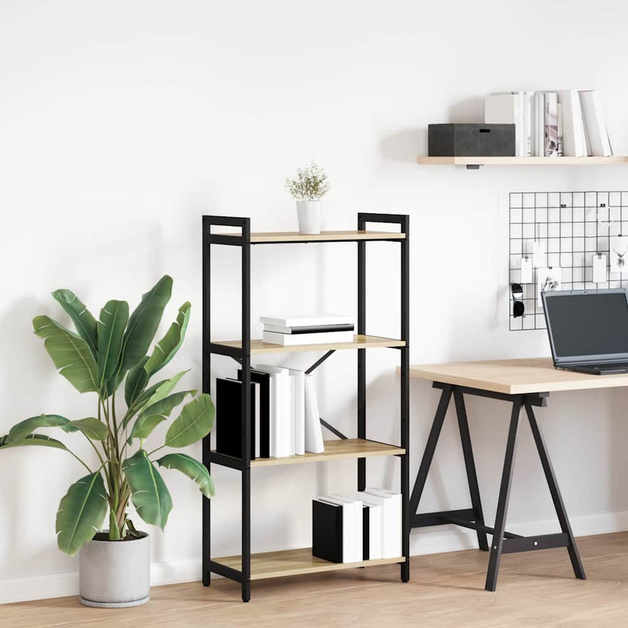 Boekenkast Sonoma eiken 60 x 30 x 118 cm MDF en Staal