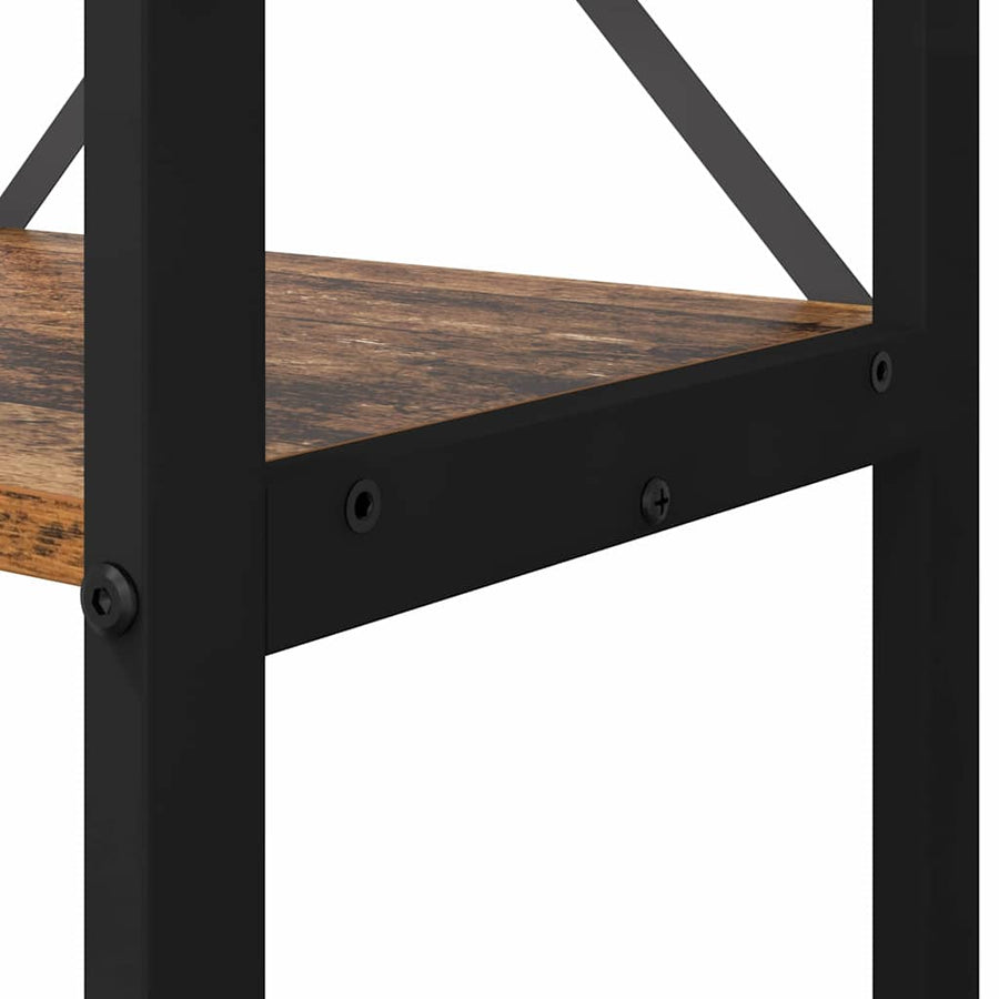 Boekenkast Oud hout 60 x 30 x 118 cm Hout en Staal