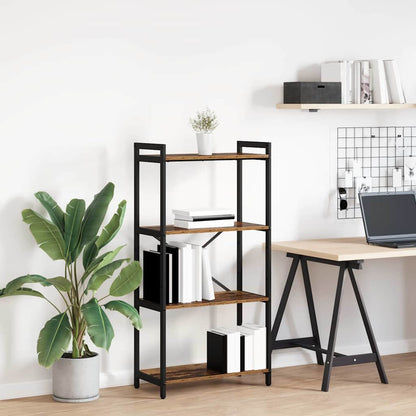 Boekenkast Oud hout 60 x 30 x 118 cm Hout en Staal