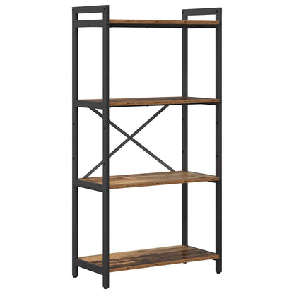 Boekenkast Oud hout 60 x 30 x 118 cm Hout en Staal