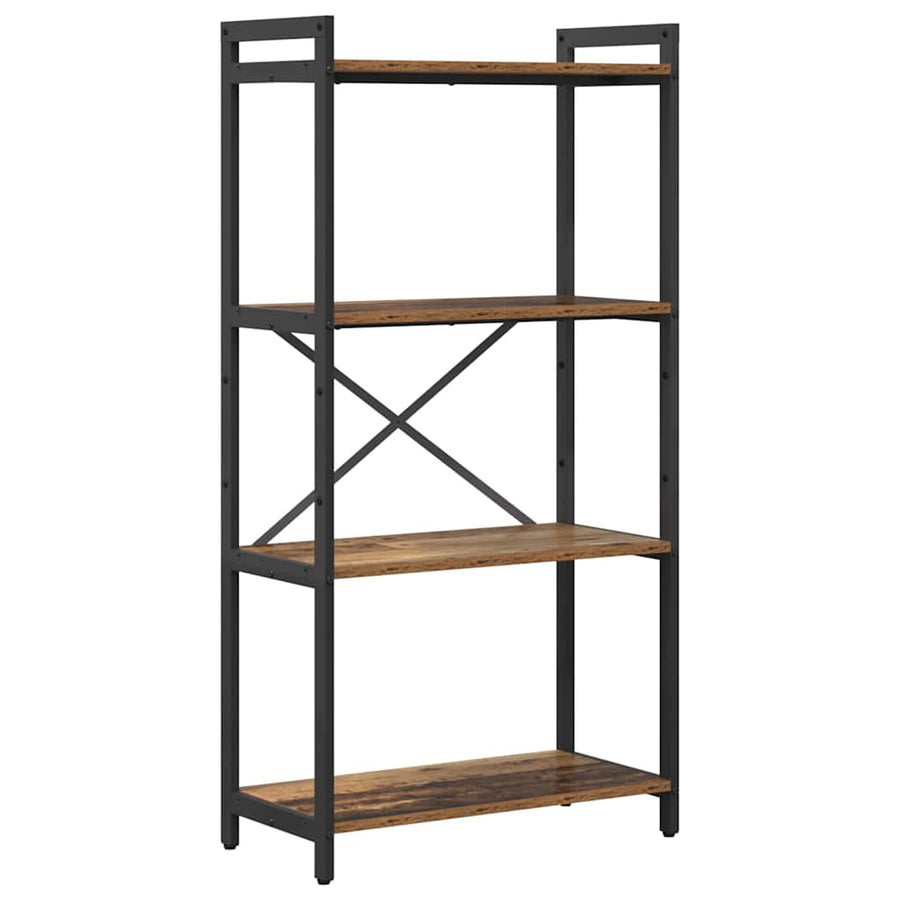 Boekenkast Oud hout 60 x 30 x 118 cm Hout en Staal