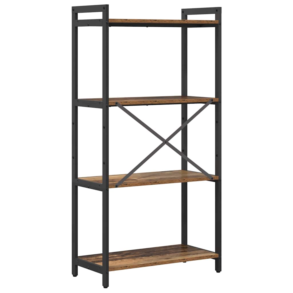 Boekenkast Oud hout 60 x 30 x 118 cm Hout en Staal