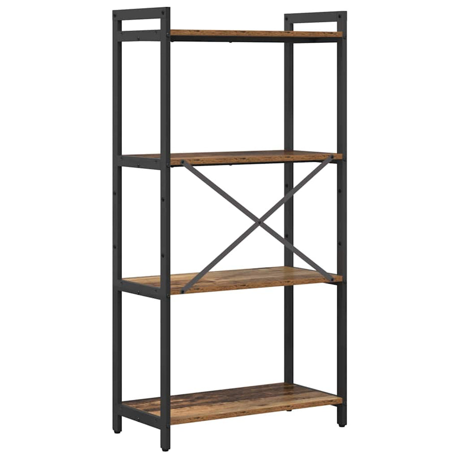 Boekenkast Oud hout 60 x 30 x 118 cm Hout en Staal