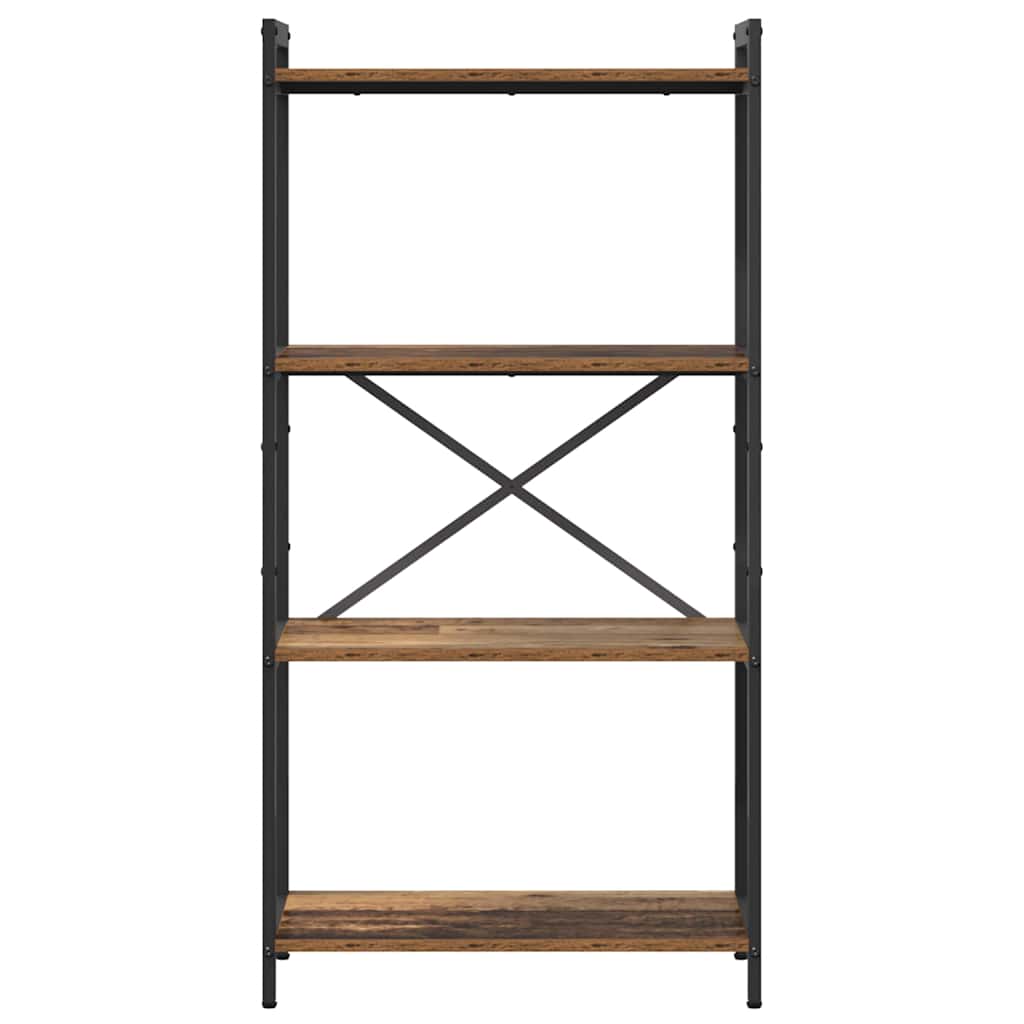 Boekenkast Oud hout 60 x 30 x 118 cm Hout en Staal