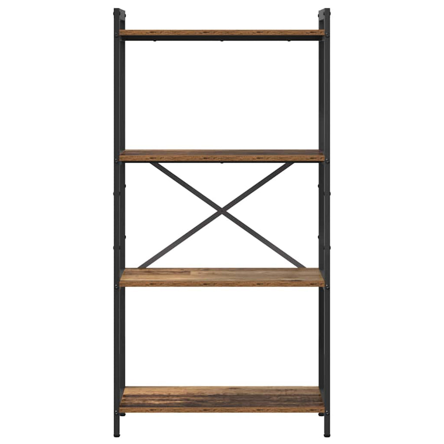 Boekenkast Oud hout 60 x 30 x 118 cm Hout en Staal