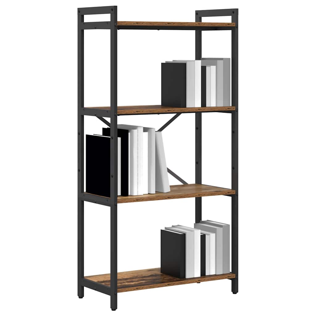 Boekenkast Oud hout 60 x 30 x 118 cm Hout en Staal