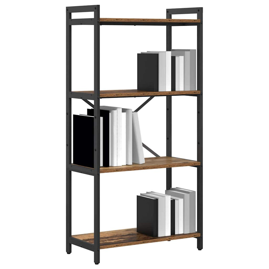 Boekenkast Oud hout 60 x 30 x 118 cm Hout en Staal