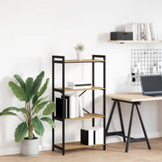 Boekenkast 60x30x118 cm bewerkt hout eikenkleurig