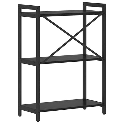 Boekenkast Zwart eiken 60 x 30 x 83 cm Bewerkt hout