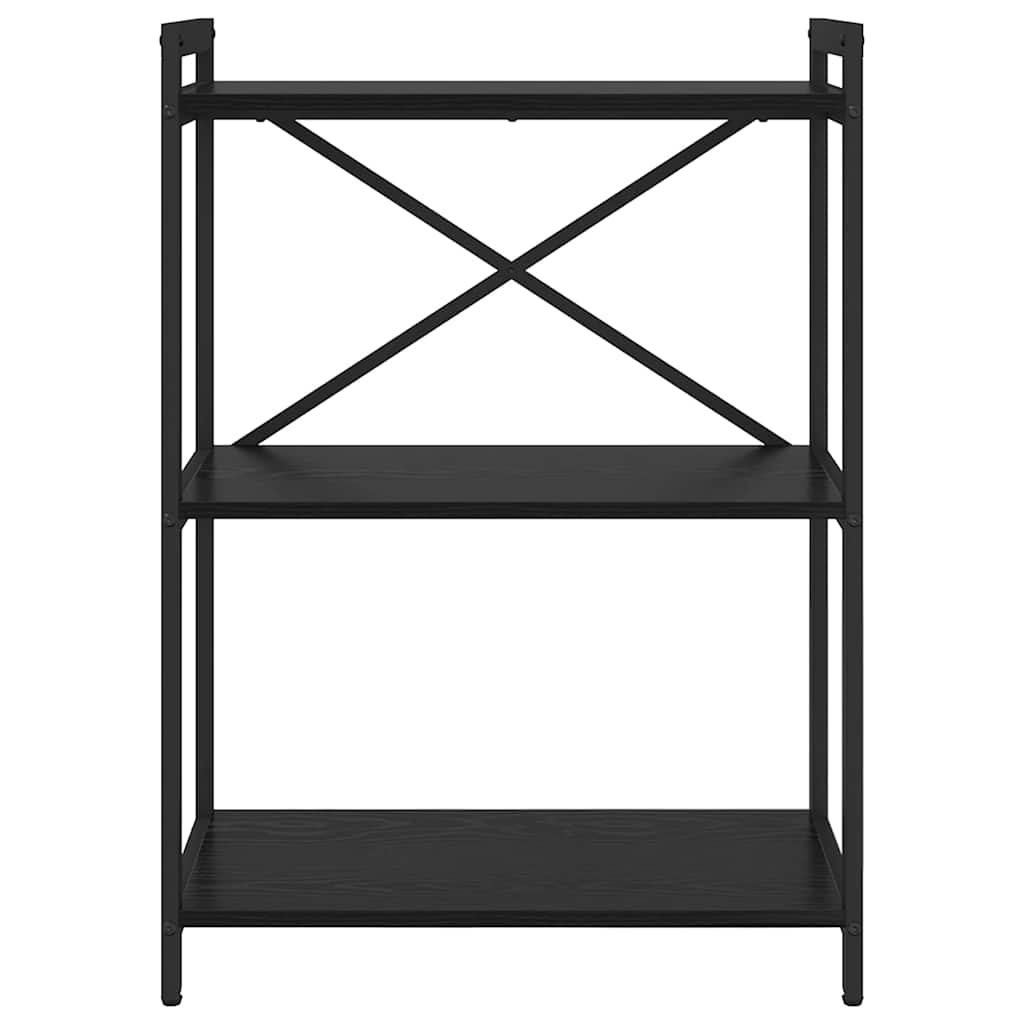 Boekenkast Zwart eiken 60 x 30 x 83 cm Bewerkt hout