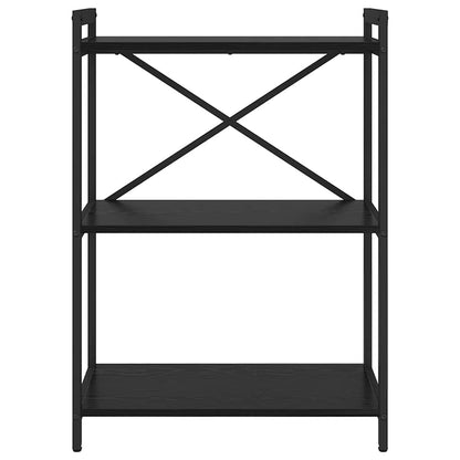 Boekenkast Zwart eiken 60 x 30 x 83 cm Bewerkt hout