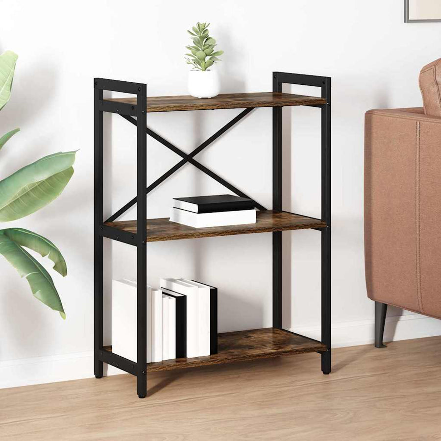 Boekenkast Gerookt eiken 60 x 30 x 83 cm Bewerkt hout