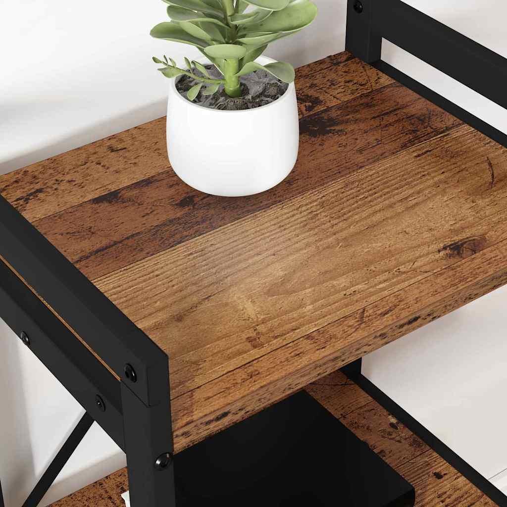 Boekenkast Oud hout 60 x 30 x 83 cm Bewerkt hout
