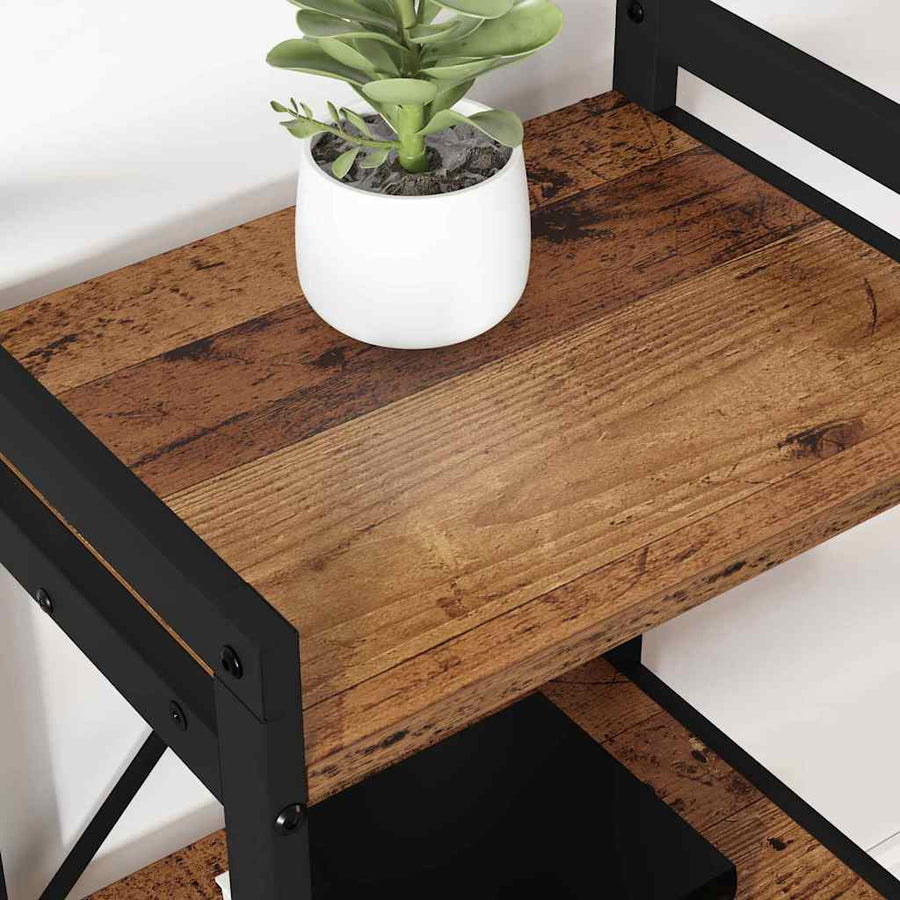 Boekenkast Oud hout 60 x 30 x 83 cm Bewerkt hout