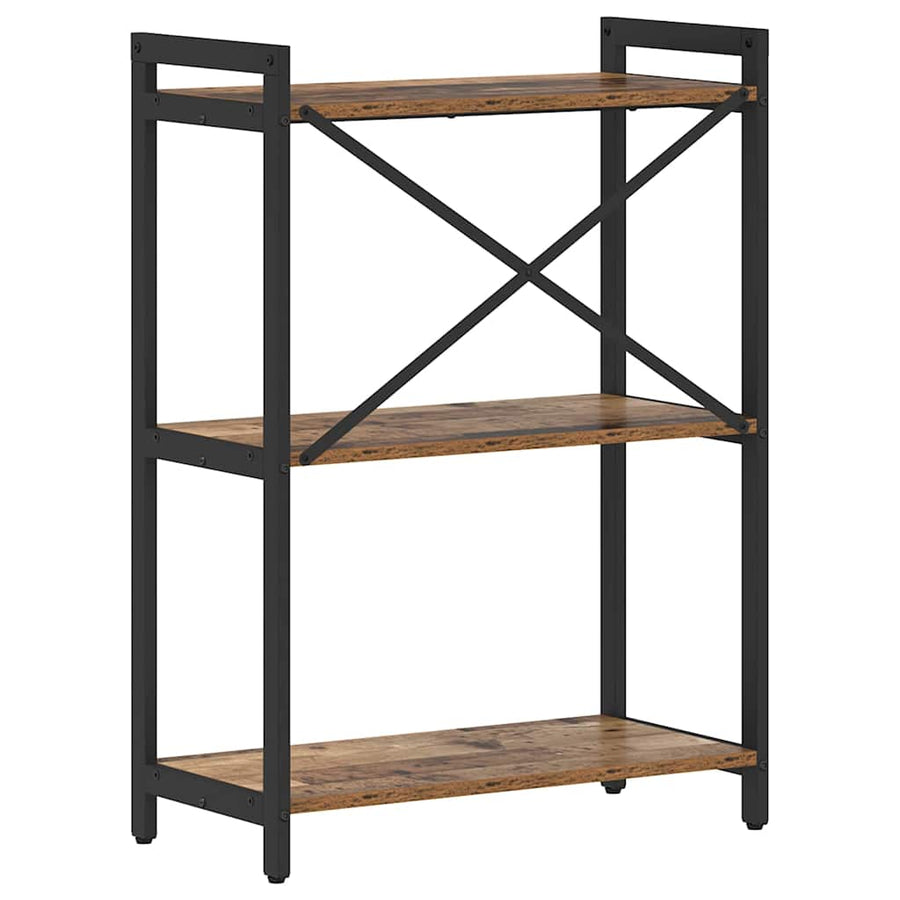 Boekenkast Oud hout 60 x 30 x 83 cm Bewerkt hout