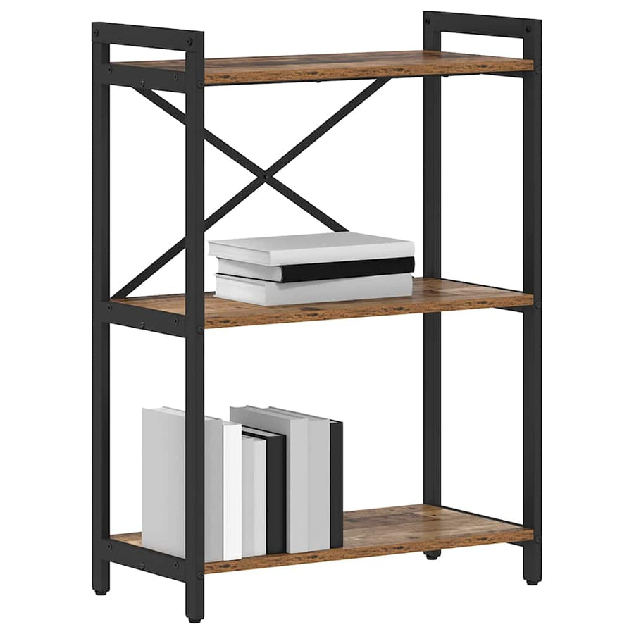 Boekenkast Oud hout 60 x 30 x 83 cm Bewerkt hout