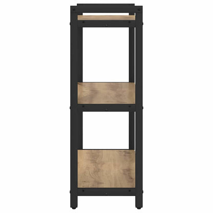 Boekenkast artisanaal eikenkleurig 60 x 30 x 83 cm Bewerkt hout