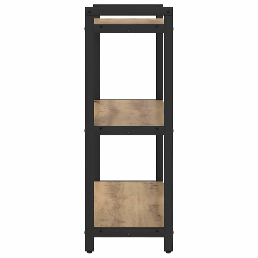 Boekenkast artisanaal eikenkleurig 60 x 30 x 83 cm Bewerkt hout