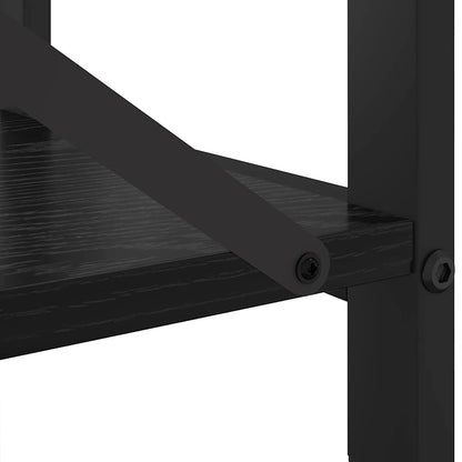 Boekenkast Zwart eiken 60 x 30 x 48.5 cm Bewerkt hout