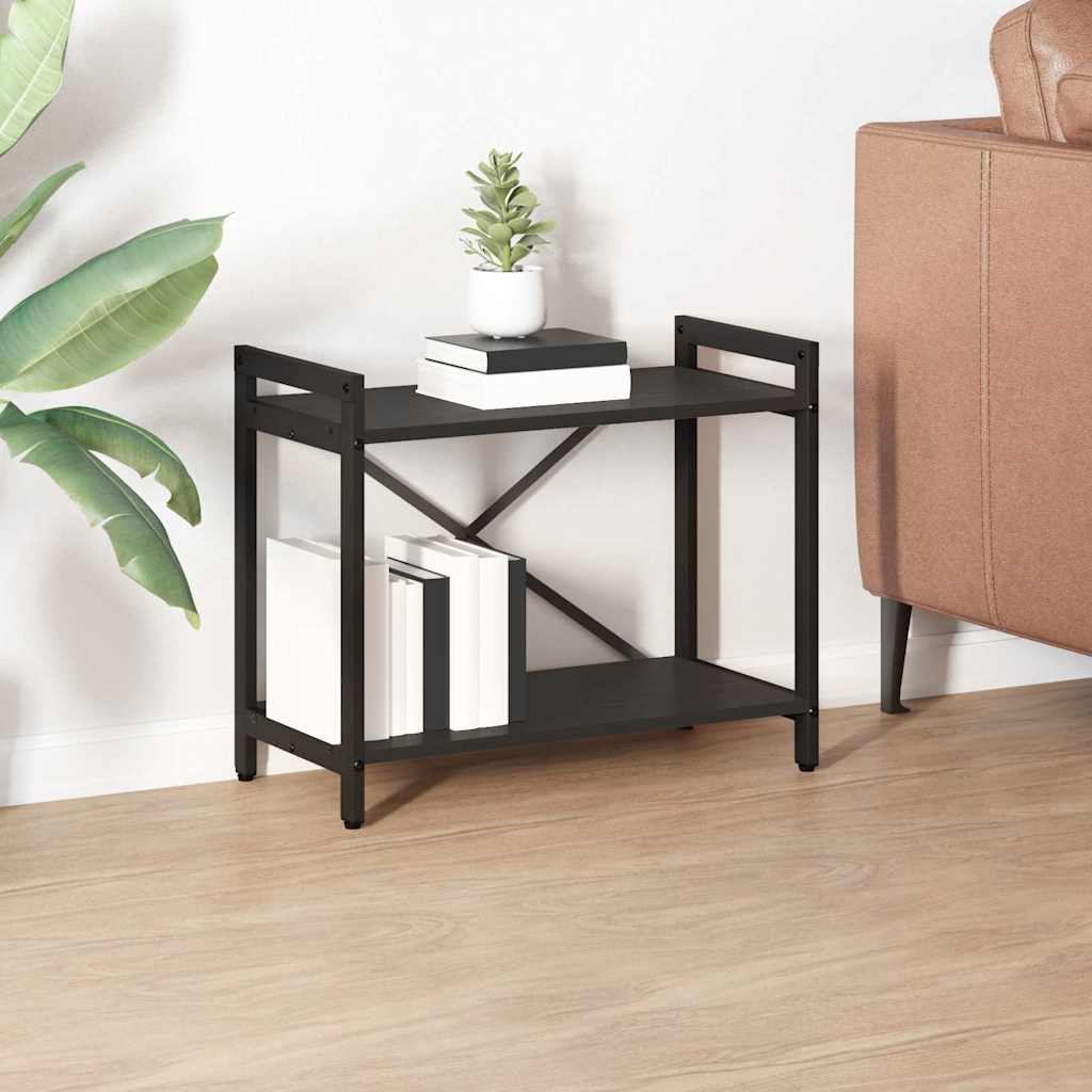 Boekenkast Zwart eiken 60 x 30 x 48.5 cm Bewerkt hout