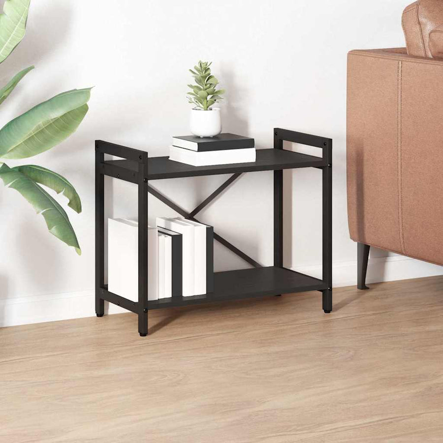 Boekenkast Zwart eiken 60 x 30 x 48.5 cm Bewerkt hout