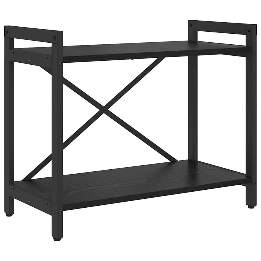 Boekenkast Zwart eiken 60 x 30 x 48.5 cm Bewerkt hout