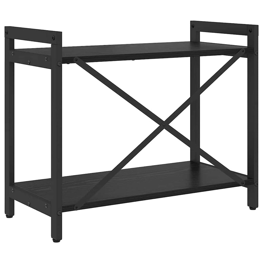 Boekenkast Zwart eiken 60 x 30 x 48.5 cm Bewerkt hout