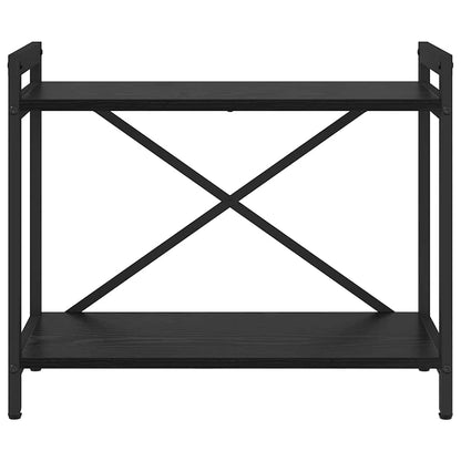 Boekenkast Zwart eiken 60 x 30 x 48.5 cm Bewerkt hout