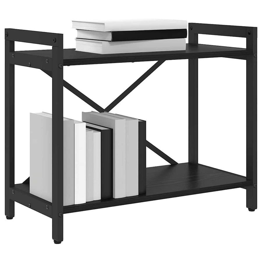 Boekenkast Zwart eiken 60 x 30 x 48.5 cm Bewerkt hout