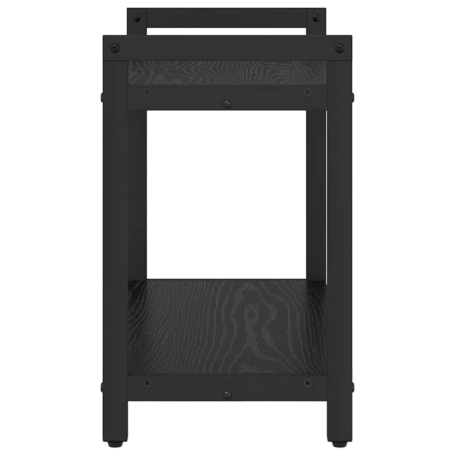 Boekenkast Zwart eiken 60 x 30 x 48.5 cm Bewerkt hout