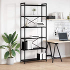 Boekenkast 85x30x40 cm zwart eiken bewerkt hout