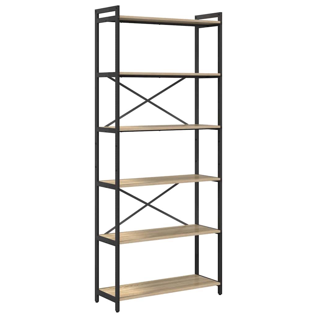 Boekenkast Sonoma eiken 80 x 30 x 188 cm Bewerkt hout