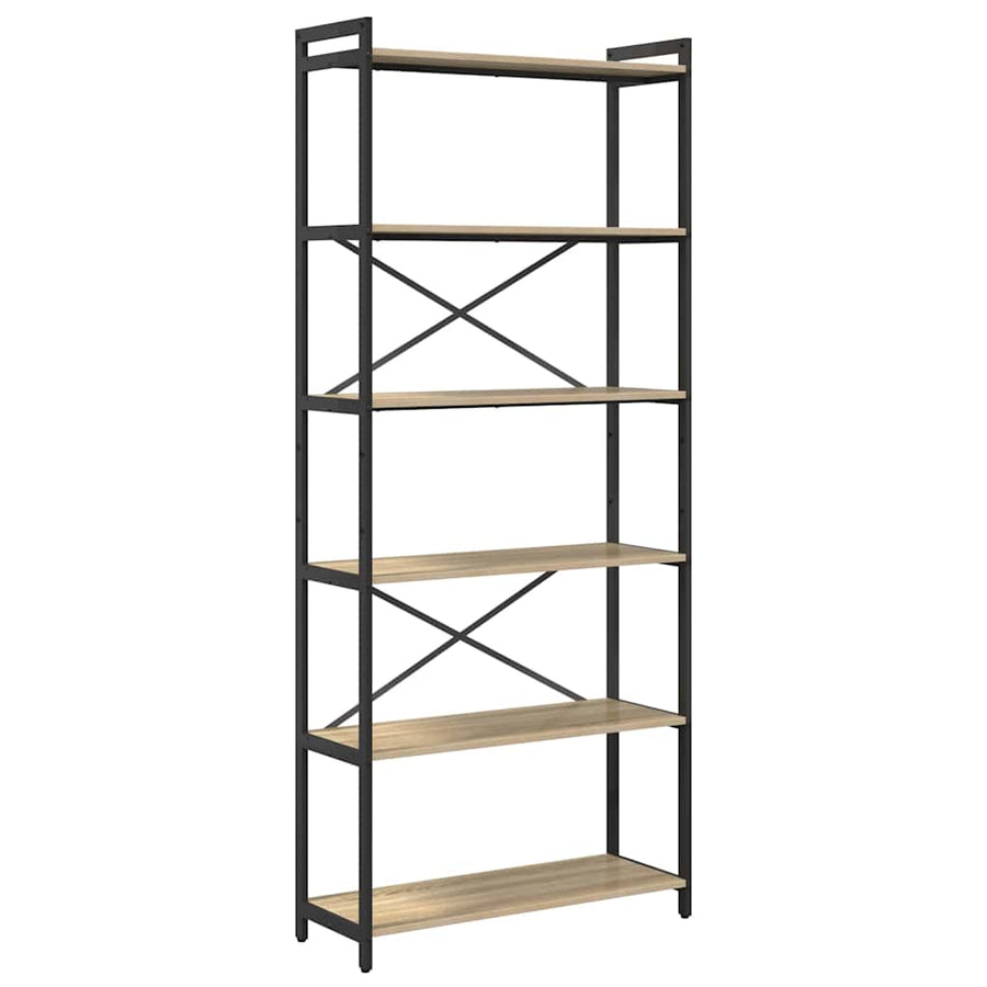 Boekenkast Sonoma eiken 80 x 30 x 188 cm Bewerkt hout
