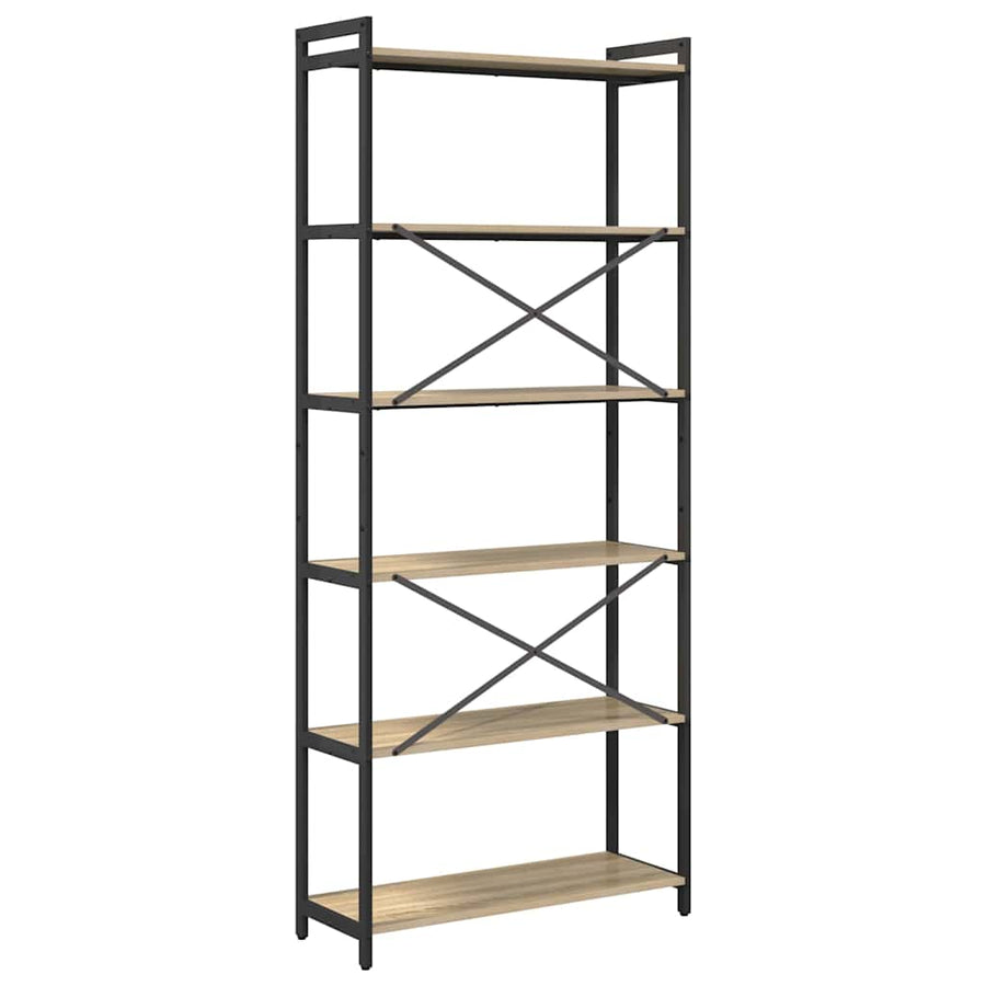 Boekenkast Sonoma eiken 80 x 30 x 188 cm Bewerkt hout
