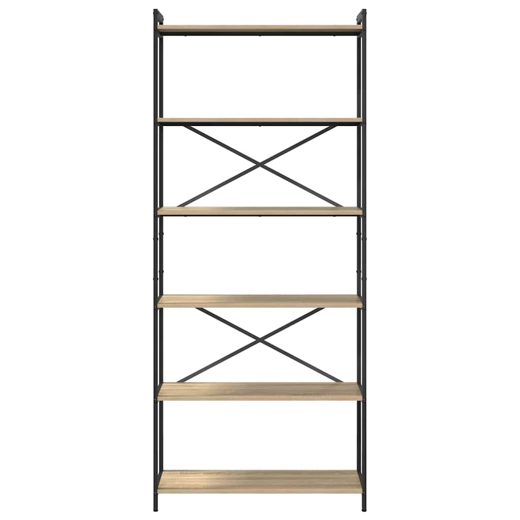 Boekenkast Sonoma eiken 80 x 30 x 188 cm Bewerkt hout