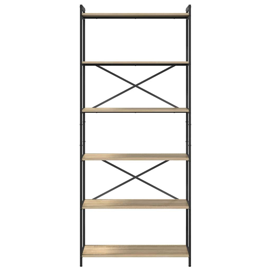 Boekenkast Sonoma eiken 80 x 30 x 188 cm Bewerkt hout