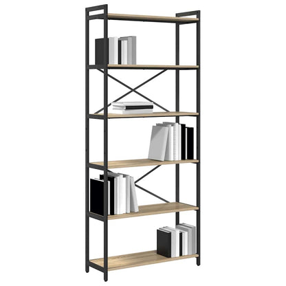 Boekenkast Sonoma eiken 80 x 30 x 188 cm Bewerkt hout