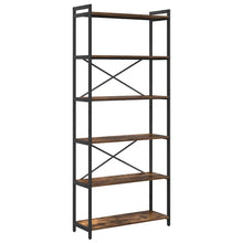Boekenkast Gerookt eiken 80 x 30 x 188 cm Hout en Staal