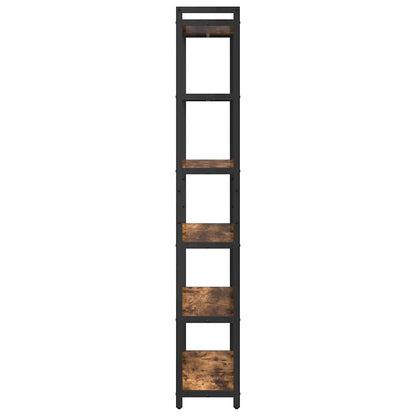 Boekenkast Gerookt eiken 80 x 30 x 188 cm Hout en Staal